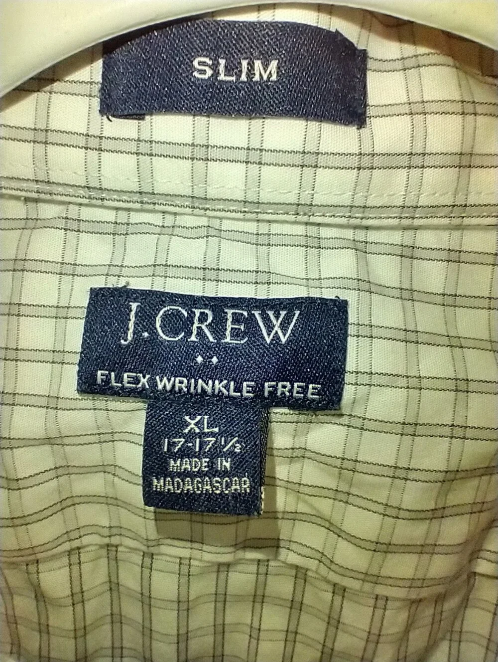 J Crew Flex Wrinkle Free Slim Long Sleeve Button Up Shirt Men's sz XL.